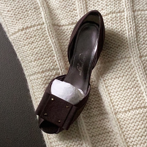 Ragazza Brown silk shoes - Picture 2 of 2